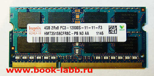 установка памяти в ноутбук 4 гига DDR-3 4Gb DDR3 вставить в ноутбук